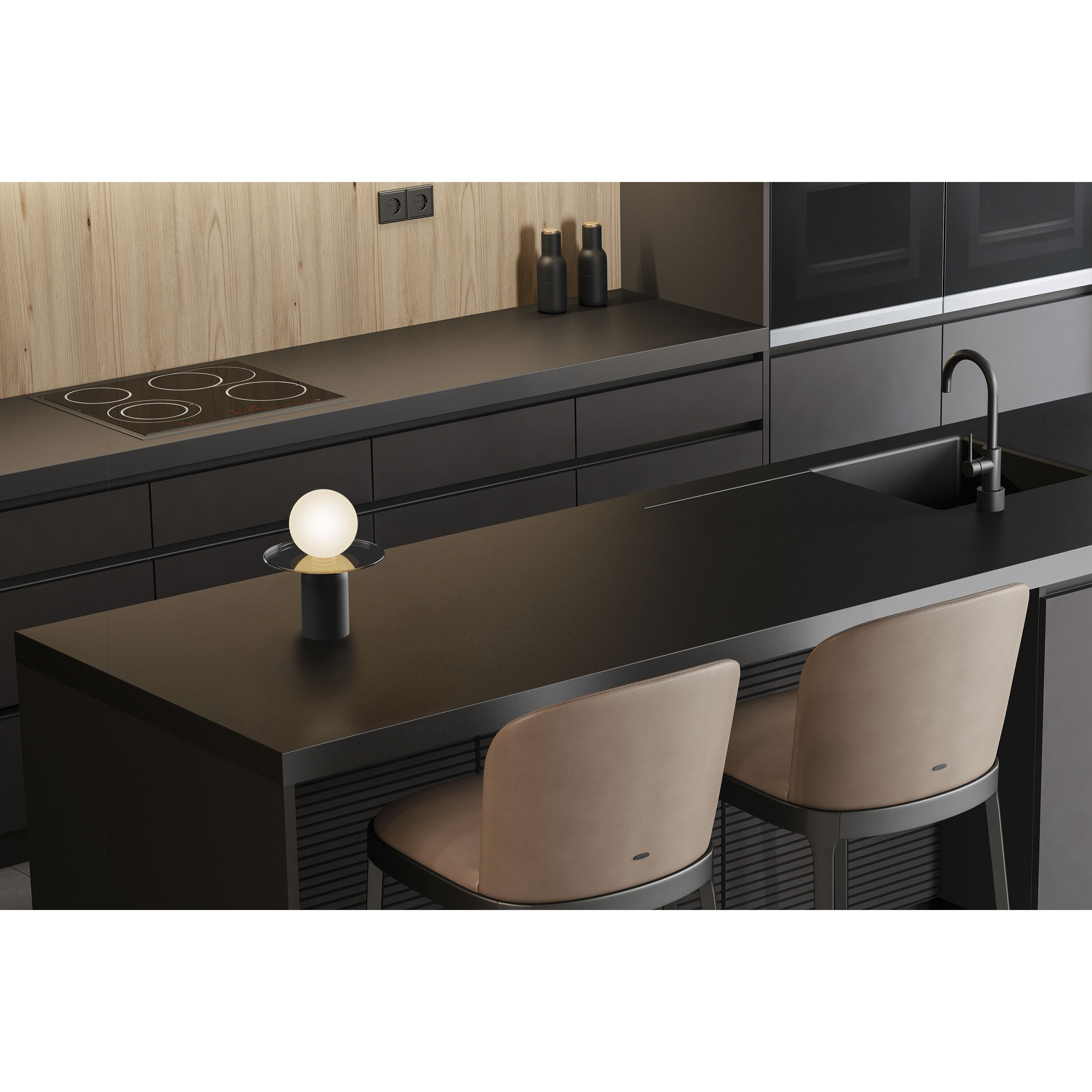 Guy LED 3.6 inch Matte Black Lantern